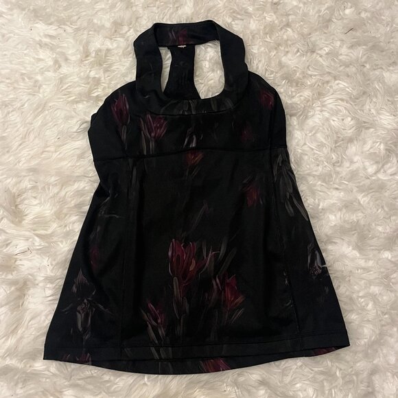 Lululemon Scoop Neck Tank Midnight Iris Multi / Black Size 6 - Picture 1 of 3